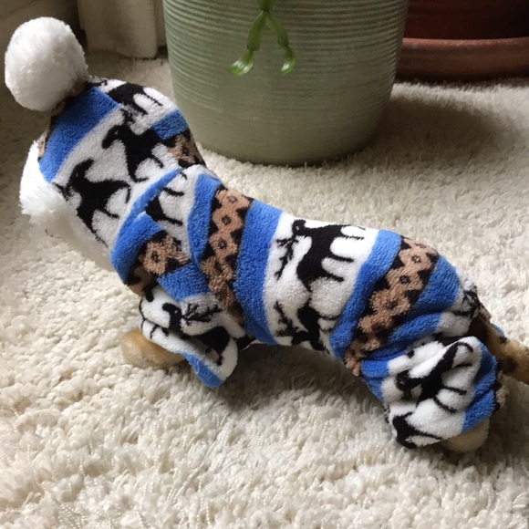 X-Small Dog Fleece Snowsuit PJs - Picture 6 of 6